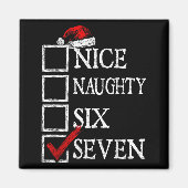 Nice Naughty 67 Christmas Funny Meme Six Seven  Magneet (Voorkant)