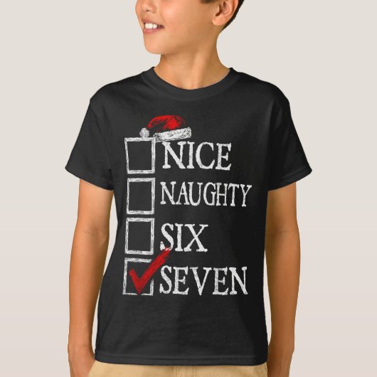 Nice Naughty 67 Christmas Funny Meme Six Seven  T-shirt (Voorkant)
