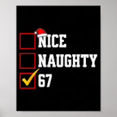 Nice Naughty 67 Christmas Six Seven Xmas Costume M Poster (Voorkant)