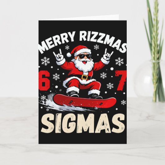 Nice Naughty 67 Funny 6-7 Meme Slang Trending Chri Kaart (Voorkant)