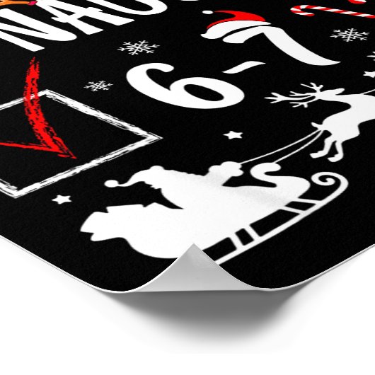 Nice Naughty 67 Funny Christmas Brainrot Six Seven Poster (Hoek)