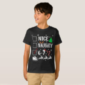 Nice Naughty 67 Funny Christmas Brainrot Six Seven T-shirt (Voorkant volledig)