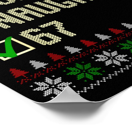 Nice Naughty 67 Funny Ugly Sweater Slang Brainrot  Poster (Hoek)