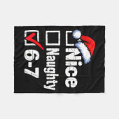 Nice Naughty 6 7 Meme 67 Christmas Six Seven  Fleece Deken (Voorkant (Horizontaal))