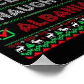 Nice Naughty Albanese kerst Checklist Albanië Poster (Hoek)