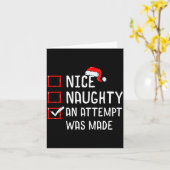 Nice Naughty An Attempt Was Made Christmas List  Kaart (Gele Bloem)