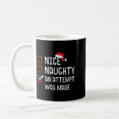 Nice Naughty An Attempt Was Made Christmas List Koffiemok (Links)