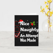 Nice Naughty An Attempt Was Made Christmas List Sa Kaart (Gele Bloem)