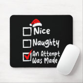 Nice Naughty An Attempt Was Made Funny Christmas L Muismat (Met muis)