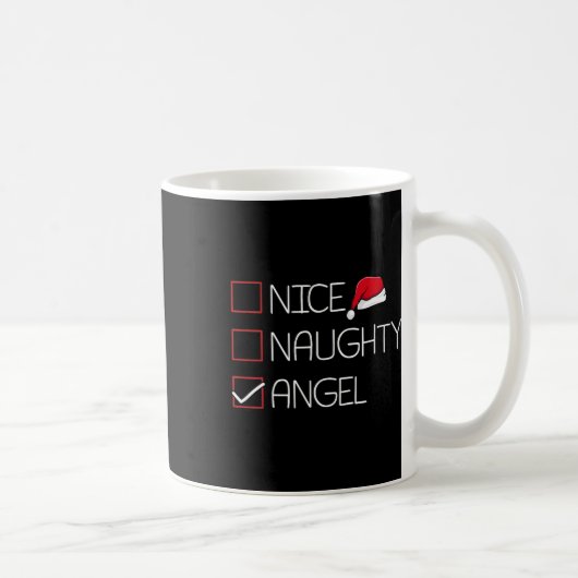 Nice Naughty Angel - Kerstmis Pajama Funny Humor X Koffiemok (Rechts)