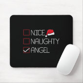 Nice Naughty Angel - Kerstmis Pajama Funny Humor X Muismat (Met muis)