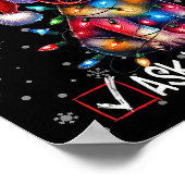 Nice Naughty Ask My Dog Christmas List Xmas  Poster (Hoek)