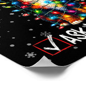 Nice Naughty Ask My Dog Christmas List Xmas  Poster (Hoek)