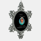 Nice Naughty Awesome Surgical Nurse  Tin Sneeuwvlok Ornament (Links)