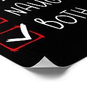 Nice Naughty, beide kerstkerstcadeaus Poster (Hoek)