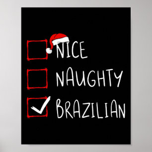 Nice Naughty Braziliaanse Kerstmis Roots Heri Poster