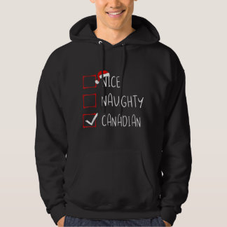 Nice Naughty Canadian Kerstpas Canada Roots Herit Hoodie