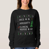 Nice Naughty Clinical Nurse  Ugly Christmas Sweate Trui (Voorkant)