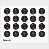 Nice Naughty derde klas kerstlijst Sa Ronde Sticker (Vel)