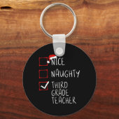 Nice Naughty derde klas kerstlijst Sa Sleutelhanger (Voorkant)