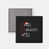 Nice Naughty Dj kerstlijst kerstmis di mas Magneet (Voorkant / Achterkant)