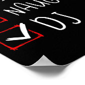 Nice Naughty Dj kerstlijst kerstmis di mas Poster (Hoek)