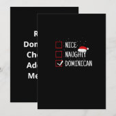 Nice Naughty Dominican Christmas List  Feestdagenkaart (Voorkant / Achterkant)