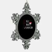 Nice Naughty Dominican Christmas List   Tin Sneeuwvlok Ornament (Links)