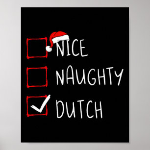 Nice Naughty Dutch kerst Nederland Heritage Poster