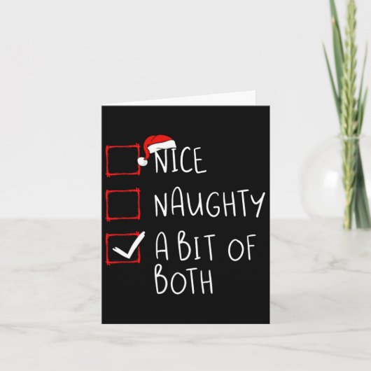 Nice Naughty een beetje van beide kerstlijstjes Sa Kaart (Voorkant)