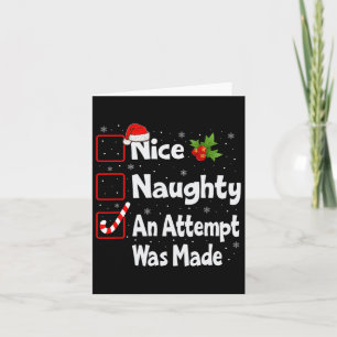 Nice Naughty, een poging om de kerstlijst te maken Kaart