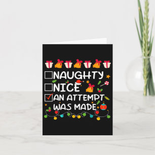 Nice Naughty een poging tot grappige kerst Kaart