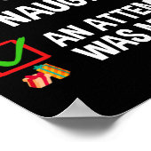 Nice Naughty een poging tot grappige kerst Poster (Hoek)