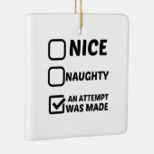 NICE NAUGHTY EEN POGING WERD GEMAAKT KERAMISCH ORNAMENT (Rechts)