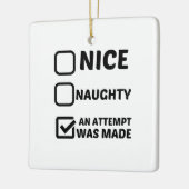 NICE NAUGHTY EEN POGING WERD GEMAAKT KERAMISCH ORNAMENT (Links)