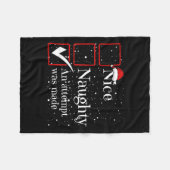Nice Naughty Een poging werd gemaakt Kerstlijst 3 Fleece Deken (Voorkant (Horizontaal))