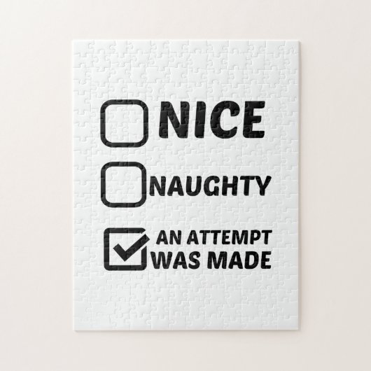 NICE NAUGHTY EEN POGING WERD GEMAAKT LEGPUZZEL (Verticaal)