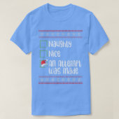 Nice Naughty en kerstavond T-shirt (Design voorkant)