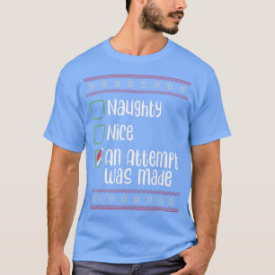 Nice Naughty en kerstavond T-shirt