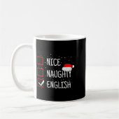 Nice Naughty English Christmas Checklist Funny Eng Koffiemok (Links)
