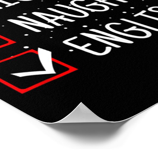 Nice Naughty English Christmas Checklist Funny Eng Poster (Hoek)