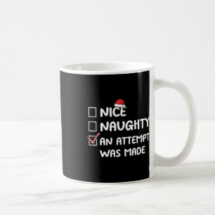 Nice Naughty Er is een poging gedaan om de kerstli Koffiemok