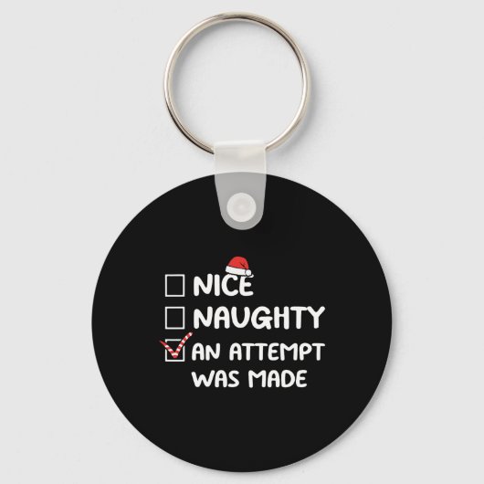 Nice Naughty Er is een poging gedaan om de kerstli Sleutelhanger (Voorkant)