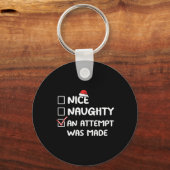 Nice Naughty Er is een poging gedaan om de kerstli Sleutelhanger (Voorkant)