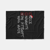 Nice Naughty Er werd een poging gedaan om de kerst Fleece Deken (Voorkant (Horizontaal))
