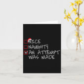 Nice Naughty Er werd een poging gedaan om de kerst Kaart (Gele Bloem)
