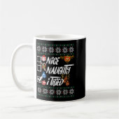 Nice Naughty Funny Christmas Xmas I Tried Graphic Koffiemok (Links)