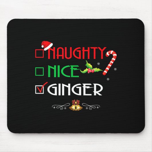 Nice Naughty Ginger Group Matching Christmas  Muismat (Voorkant)