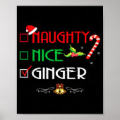 Nice Naughty Ginger Group Matching Christmas  Poster (Voorkant)