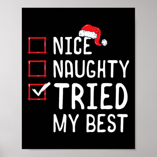Nice Naughty heeft mijn beste kerstlijst beproefd Poster (Voorkant)
